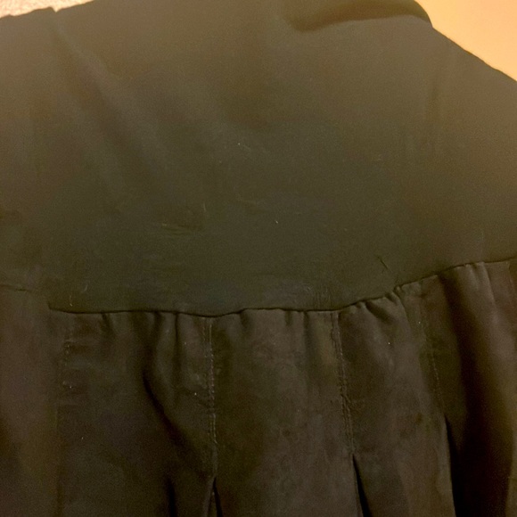 S/M Duet Women Skirt Black Embroidered Hem Sparkly Beads Stretchy Waist Summer - Picture 14 of 14